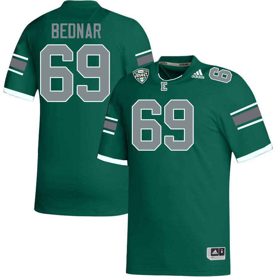 Eastern Michigan Eagles #69 Logan Bednar College Football Jerseys Stitched-Green